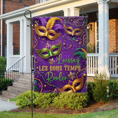 Mardi Gras Laissez Les Bons Temps Rouler Flag TQN4632F