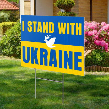 I Stand With Ukraine Yard Sign TQN4944TNB