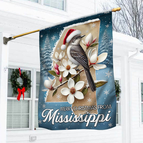Mississippi Merry Christmas Flag TQN4073F
