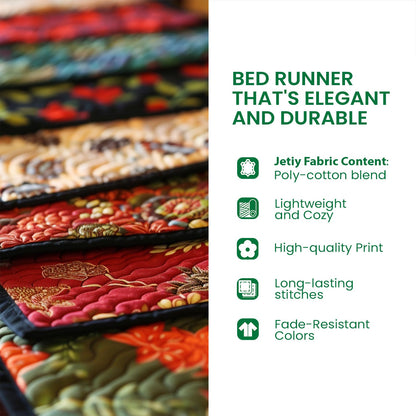 Seashell Journey Quilted Bed Runner NCU0PT8018