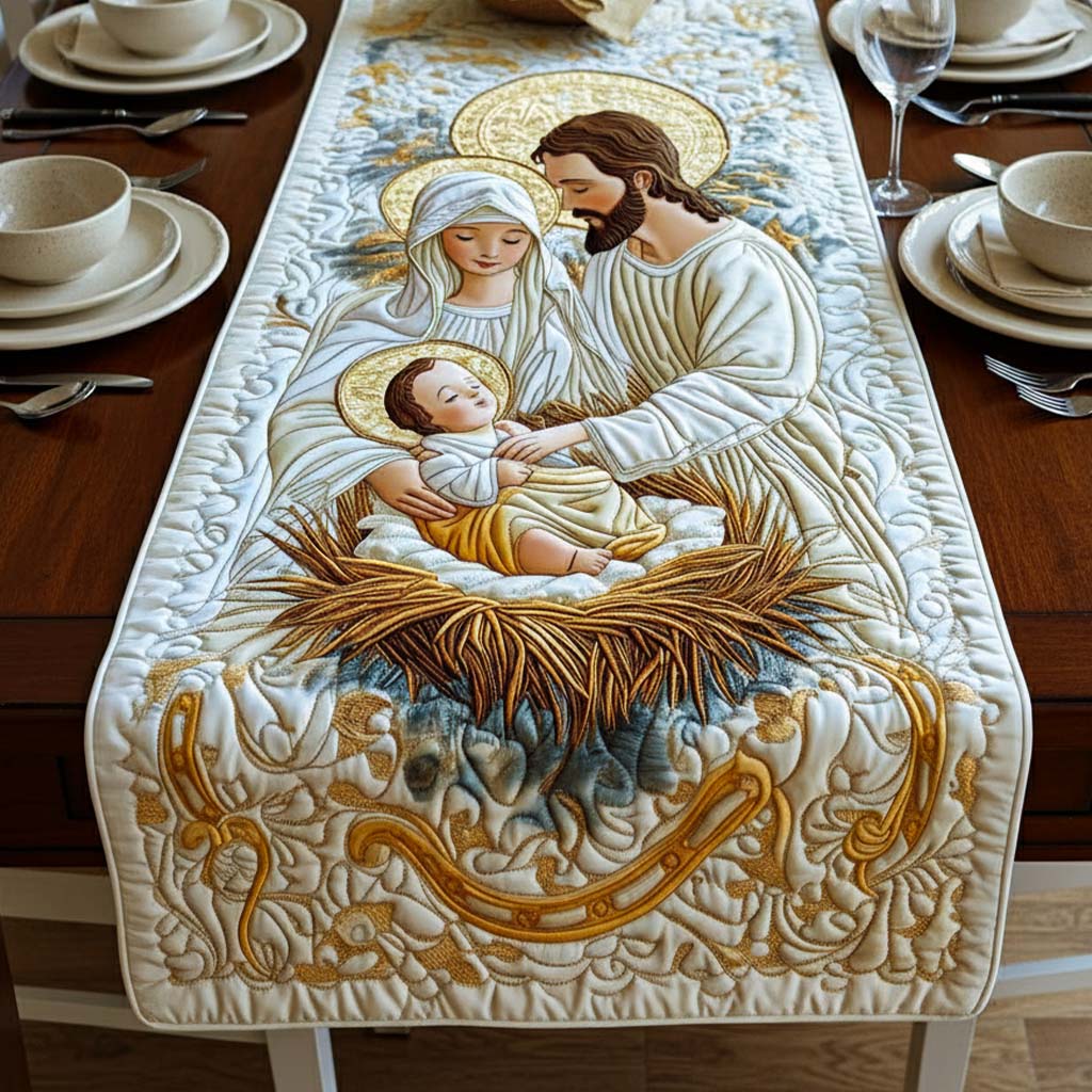 Bethlehem Starlight Quilted Table Runner NCU0NT1424