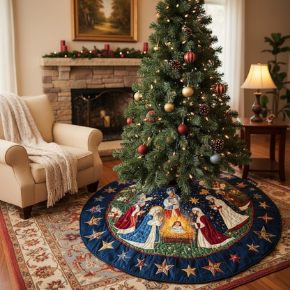 Bethlehem Peace Christmas Quilted Tree Skirt NCU0DK1363