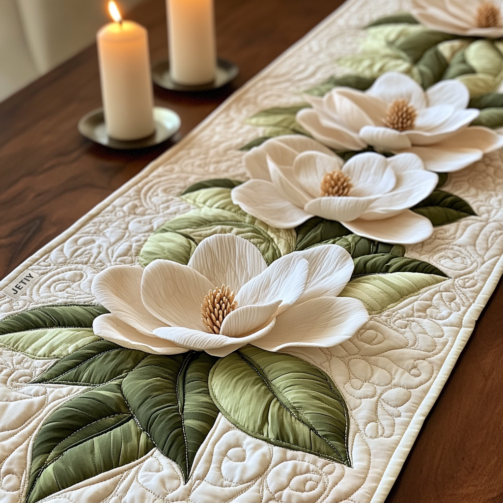 Bloom Grace Quilted Table Runner NCU0VH2460