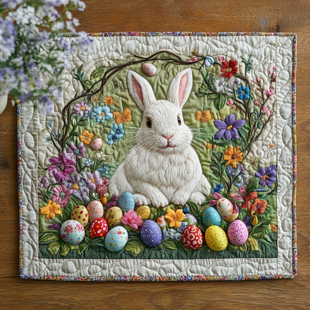 Blooming Bunny Quilted Place Mat NCU0DK6473