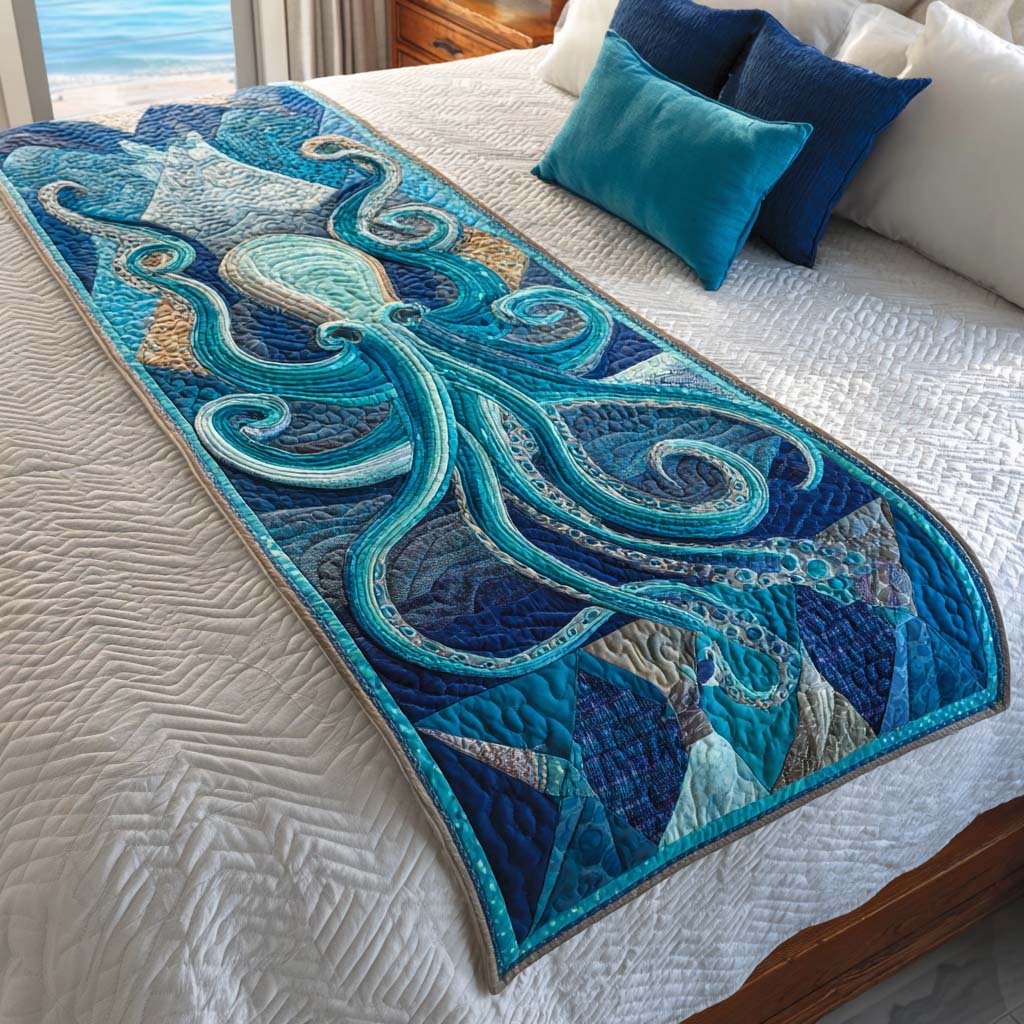Ocean Quilted Bed Runner NCU0VT255