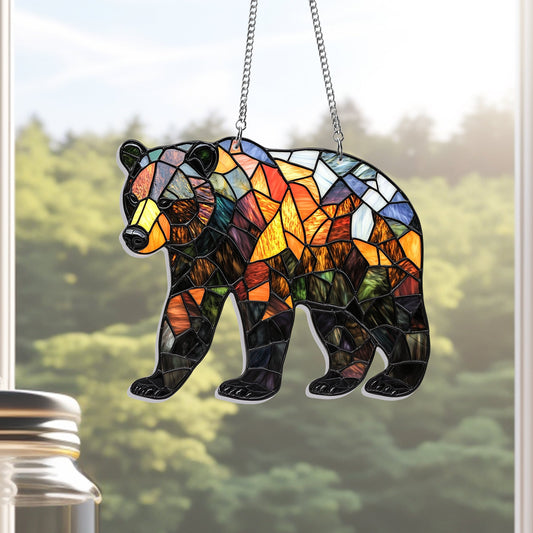 Bear Wildlife Animal Suncatcher Acrylic Hanging TQN4392AS