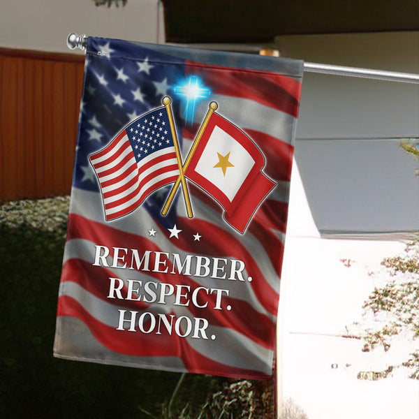 Gold Star Mothers Day Remember Respect Honor US fLAG LHB49NTH
