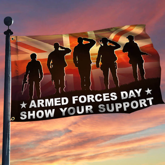 UK Armed Forces Day Show Your Support Grommet Flag TQN5074TNB