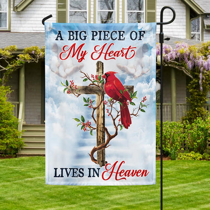 Cardinal A Big Piece Of My Heart Lives In Heaven Flag MLN1622F