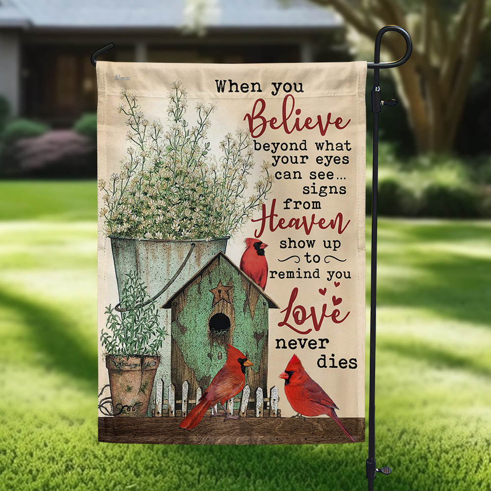 Signs from Heaven Cardinal Memorial Flag TQN5499TTH