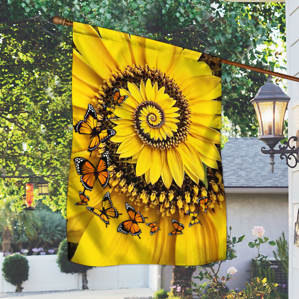 Beautiful Sunflower Home Sweet Home Flag TQN263F