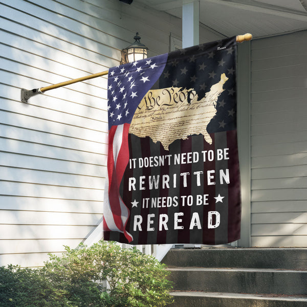 Flagwix American Flag - Patriotic 4th of july, It Needs To Be Reread, We The People American Flag TPT2712PMN