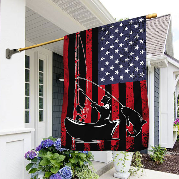 Fisherman Fishing American Flag TQN1377F