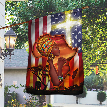Black History Month Flag African Woman God Bless Africa BNN52F