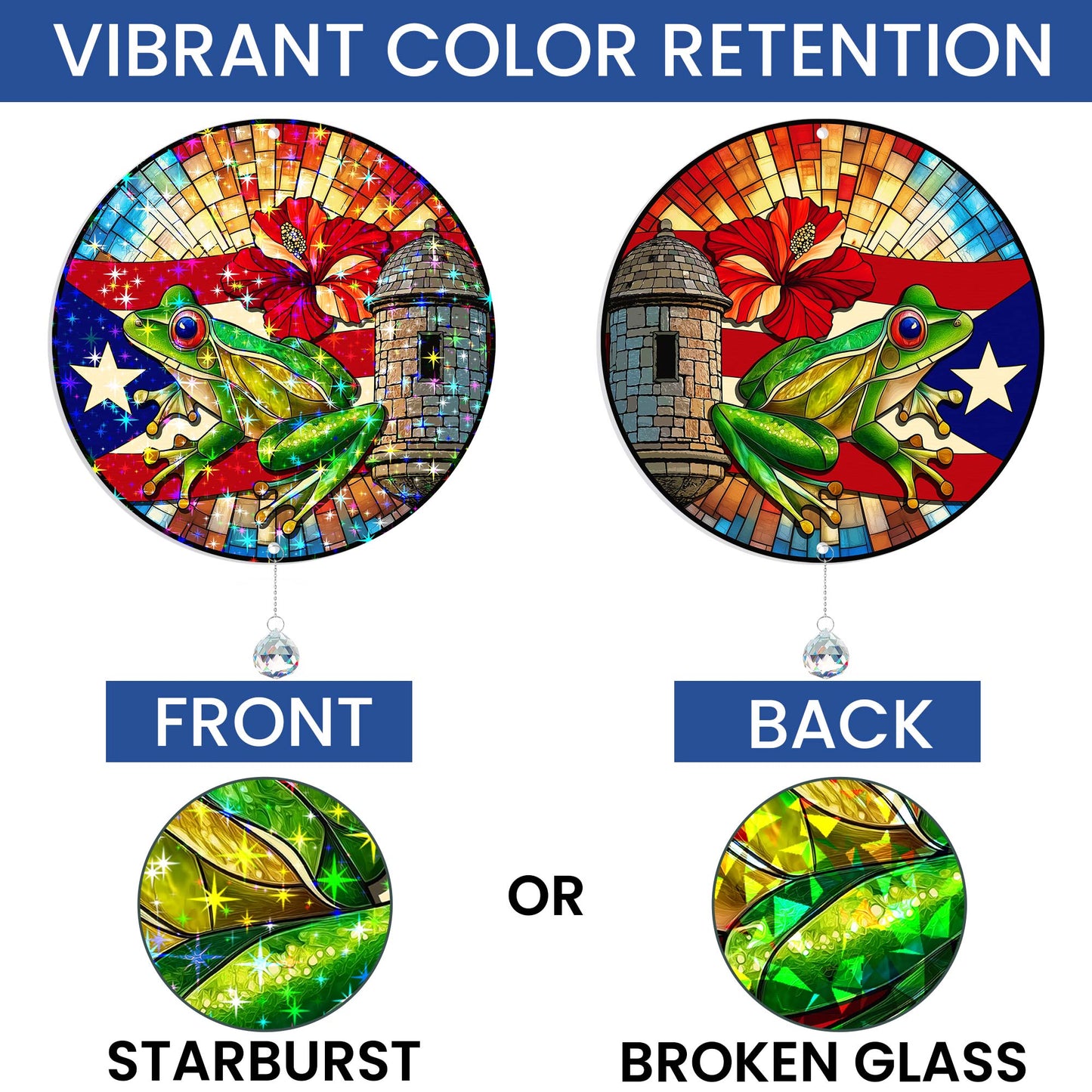 Puerto Rico Hologram Window Hanging VTM1519NGT