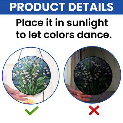 Lily of Valley Flower Stained Glass Suncatcher MLN4820TDH