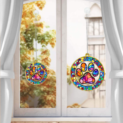 Pet Paw Dog Lover Memorial Dog Acrylic Suncatcher Window Hanging TQN5047TNB