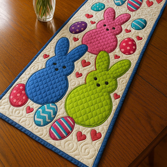 Colorful Peeps Quilted Table Runner NCU0NT5394
