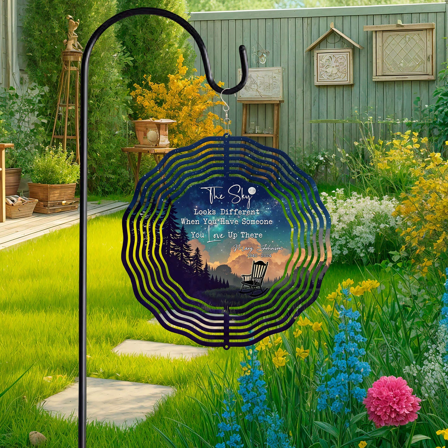 Personalized Memorial The Sky Looks Different When You Have Wind Spinner TQN4833TNB