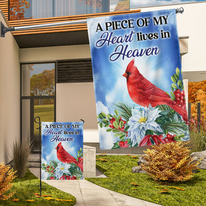 Cardinal A Piece Of My Heart Lives In Heaven Flag MLN1525F