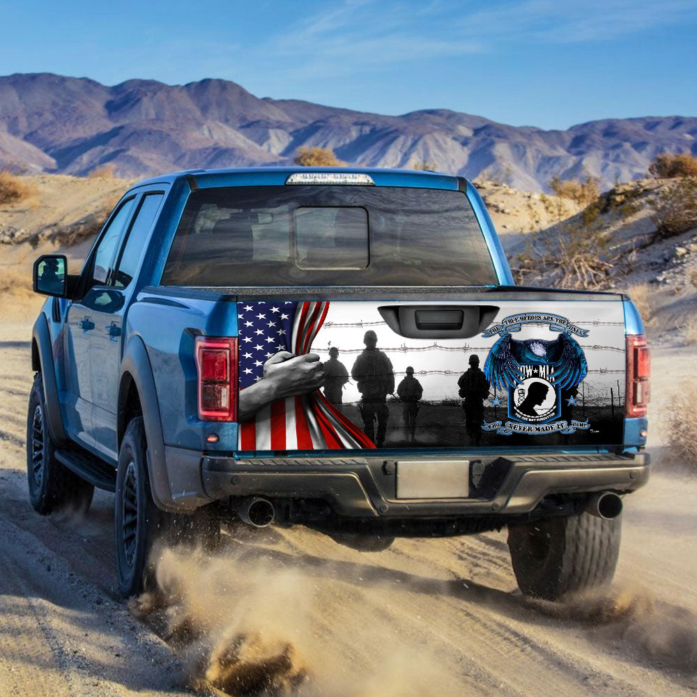 Pow Mia True Heroes, You Are Not Forgotten Truck Tailgate Decal Sticker Wrap MBH16F