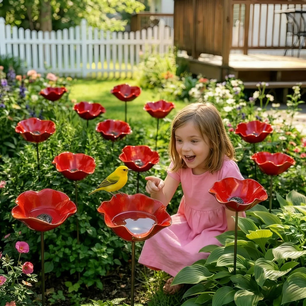 💥2026 Mother's Day Gifts 50% Off--🎁Handmade Metal Flower Garden Stake🐦