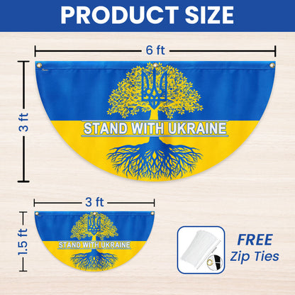 Stand With Ukraine Non-Pleated Fan flag TQN4933TNB