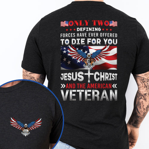 Jesus Christ And The American Veteran Patriotic American Eagle T-Shirt TPT2600TS