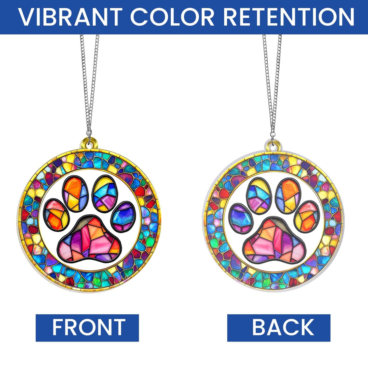 Pet Paw Dog Lover Memorial Dog Acrylic Suncatcher Window Hanging TQN5047TNB