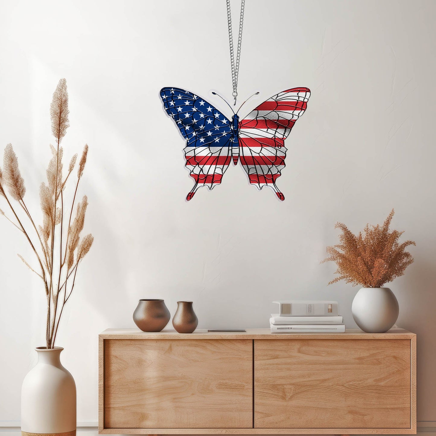 Patriotic Butterfly 4th Of july Suncatcher Window Hanging TQN5461NTH