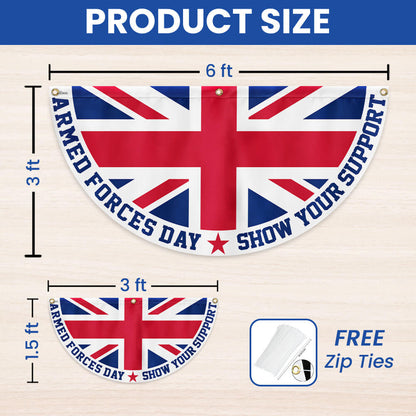 Armed Forces Day UK Non-Pleated Fan Flag TQN5022TNB