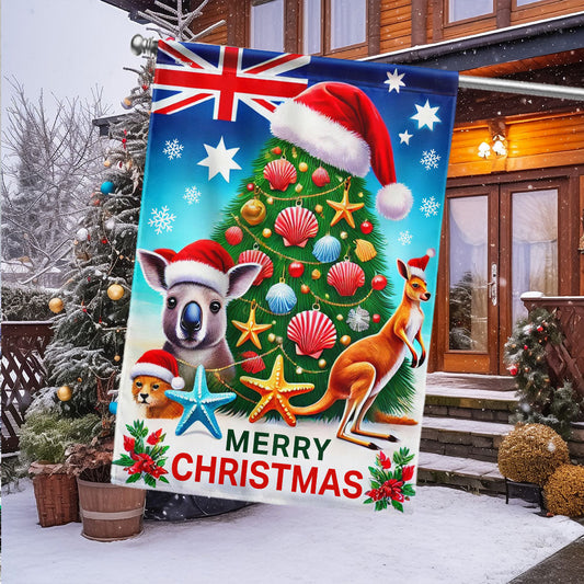 Australian Christmas Kangaroo Christmas Tree Australia Flag MLN4445F