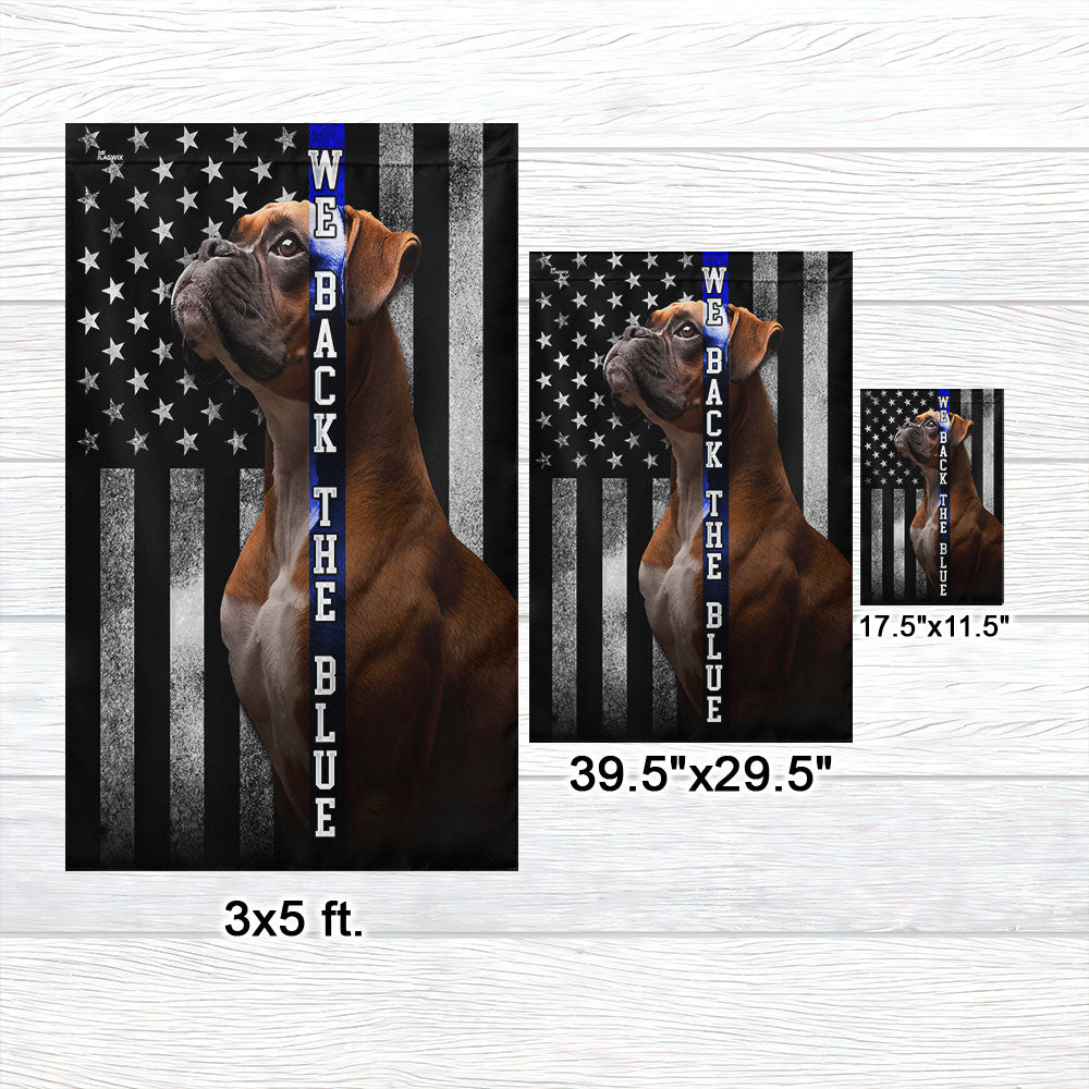 Boxer We Back the Blue Thin Blue Line Flag MLN1564Fv1