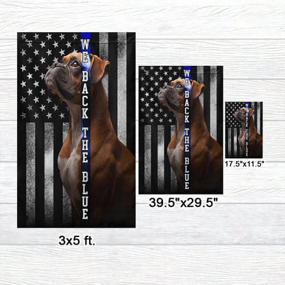 Boxer We Back the Blue Thin Blue Line Flag MLN1564Fv1