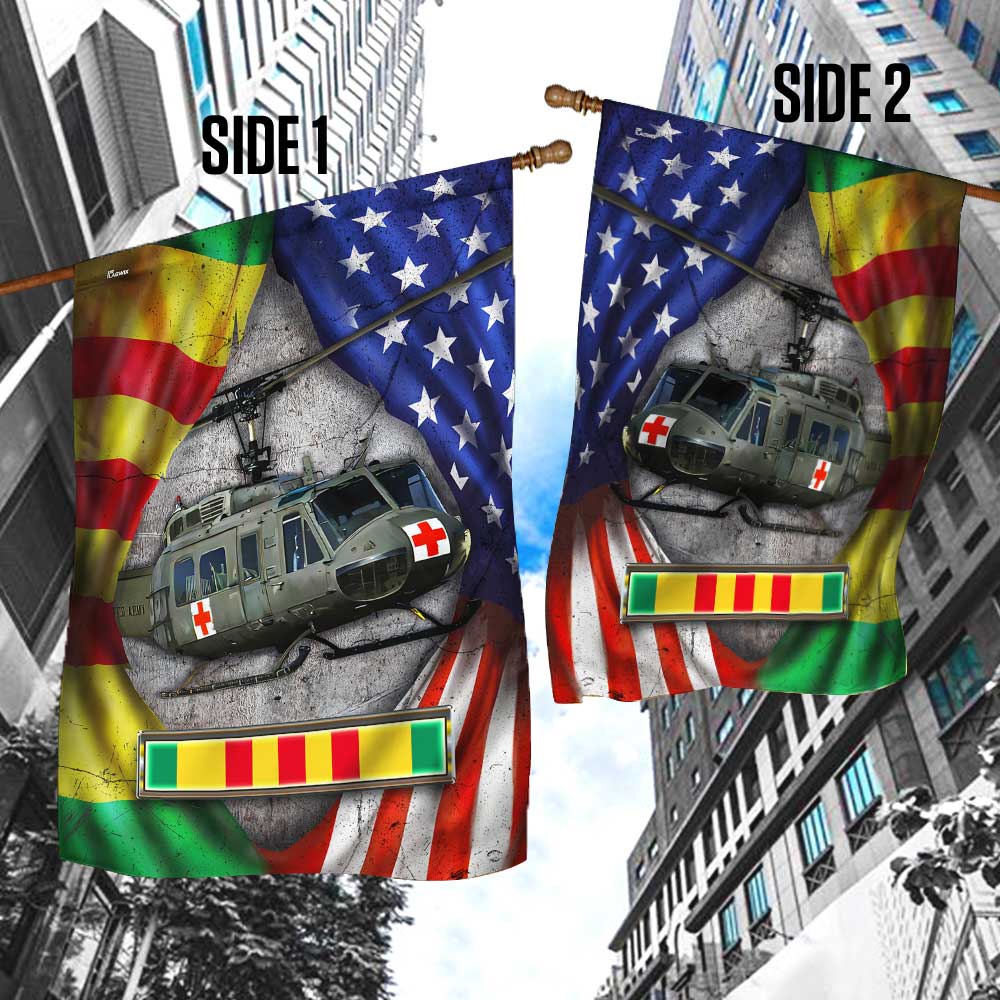 MedEvac Helicopter Never Forget Vietnam War Flag DBD2687Fv3