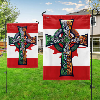 Irish Celtic Knot Cross St. Patrick’s Day Canada Irish Canadian Flag TPT2609F