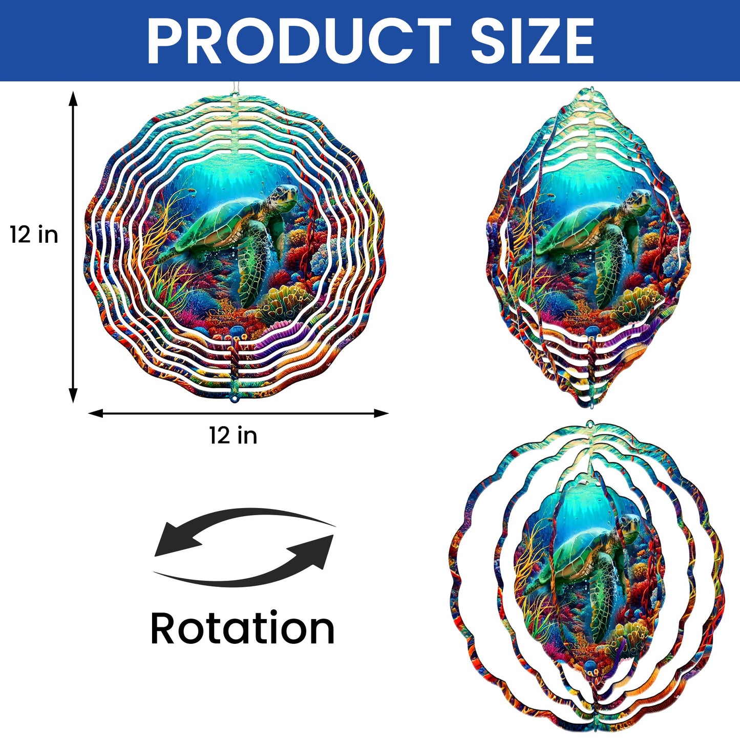 Sea Turtle Wind Spinner MLN5284PMN