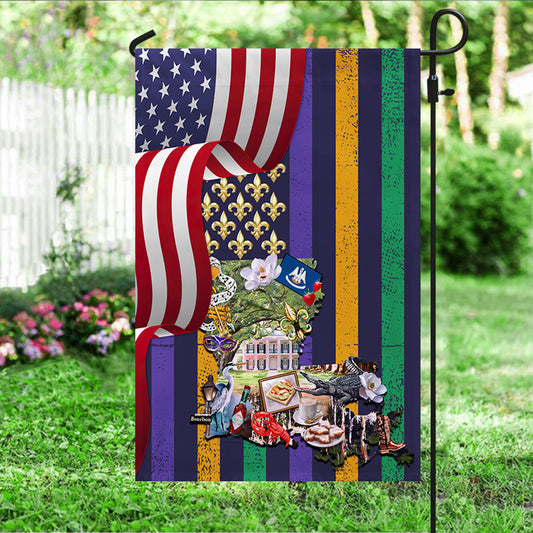 Louisiana American Flag MLN1328F