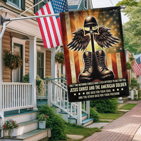 FLAGWIX Memorial Day Honor Jesus Christ and Our Fallen American Soldier Flag TQN2747F