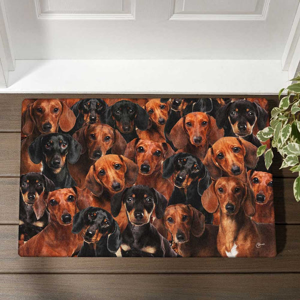 Dachshunds Make Me Happy Doormat DBD2913DMv1