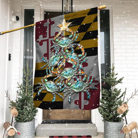 Maryland Flag Blue Crab Christmas BNN739F