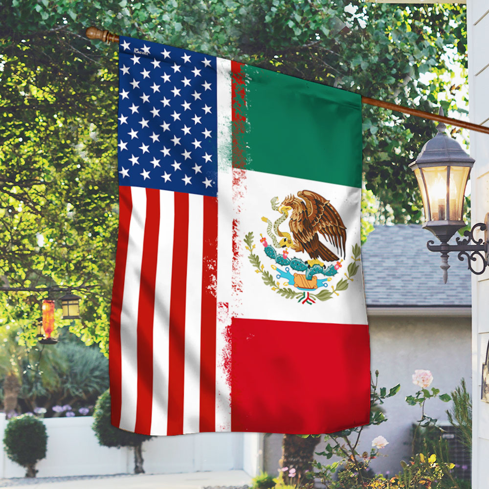Mexican American Flag USA Mexico Flag TQN4769F