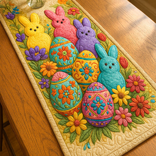 Easter Garden Quilted Table Runner NCU0NT5397