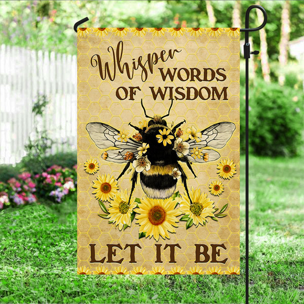 Bee Hippie Flag Whisper Words Of Wisdom Let It Be MLN358F