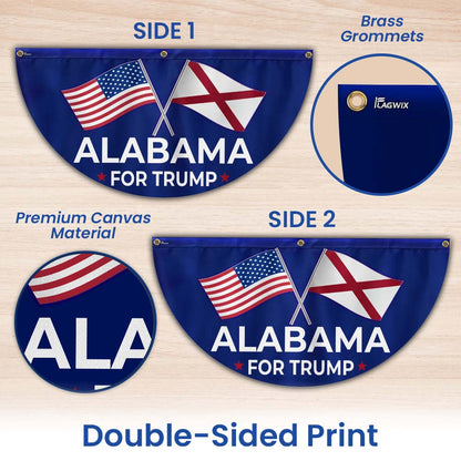 Alabama For Trump 2024 Non-Pleated Fan Flag MLN3405FL