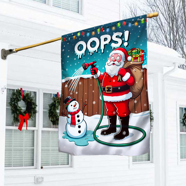 Funny Santa Claus Snowman Christmas Flag TQN4024F