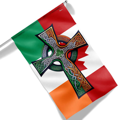 Irish Celtic Knot Cross St. Patrick’s Day Canada Irish Candian Flag TPT2608F