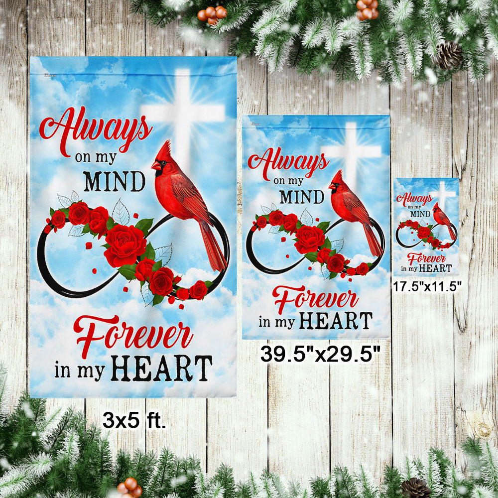 Cardinal Memorial Flag Always On My Mind Forever In My Heart MLN1945F