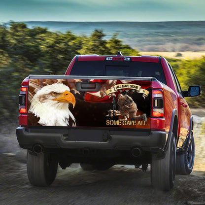 All Gave Some Some Gave All Eagle Veteran Truck Tailgate Decal Sticker Wrap LHA1768TD