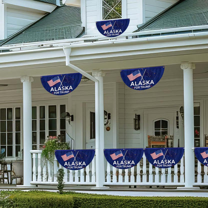 Alaska For Trump 2024 Non-Pleated Fan Flag MLN3405FLv1